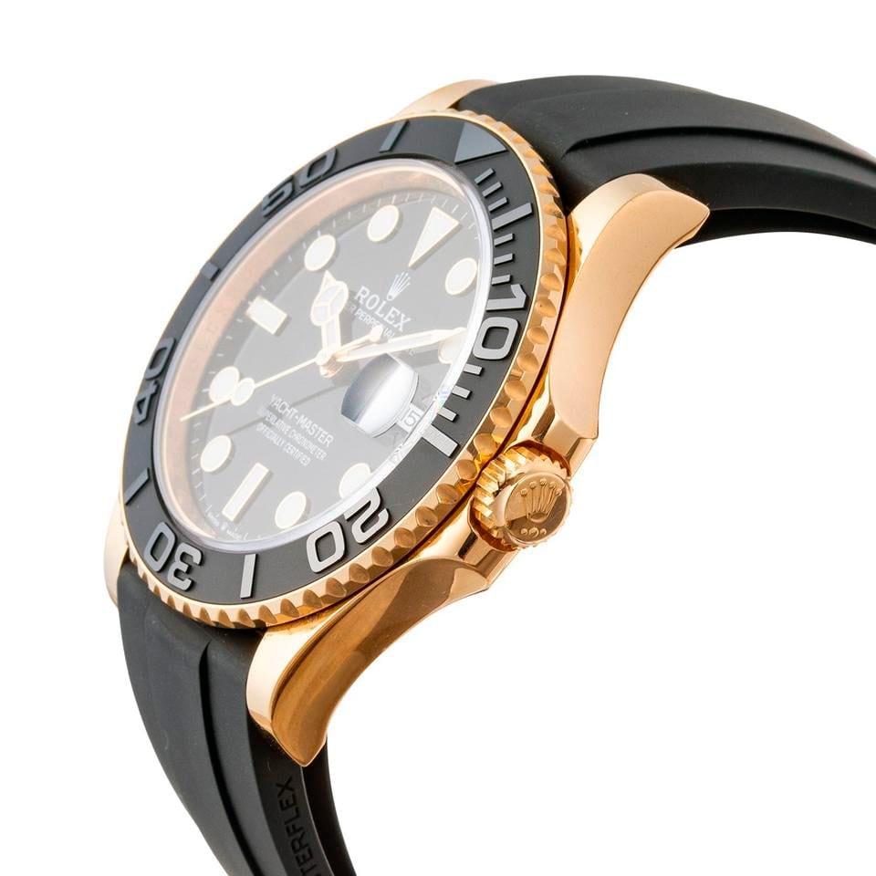 Rolex Yacht-Master 42 Gold Black Oysterflex
