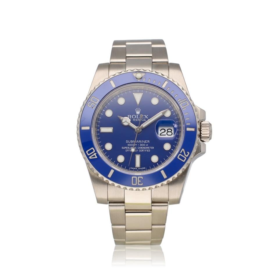 Rolex Submariner Blue Dial White Gold 40 MM