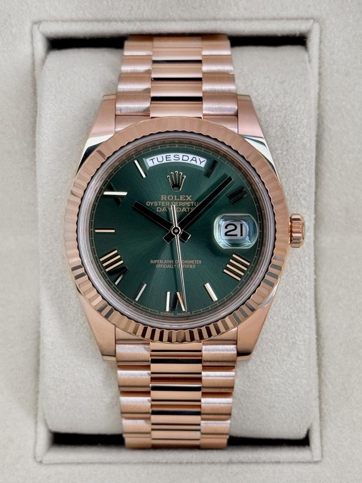 Rolex Day-Date “Olive Green” Everose Gold 40 MM