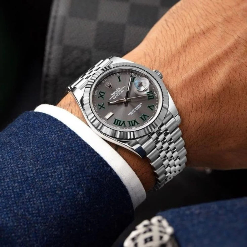 Rolex Datejust Grey Dial Wimbledon 41mm
