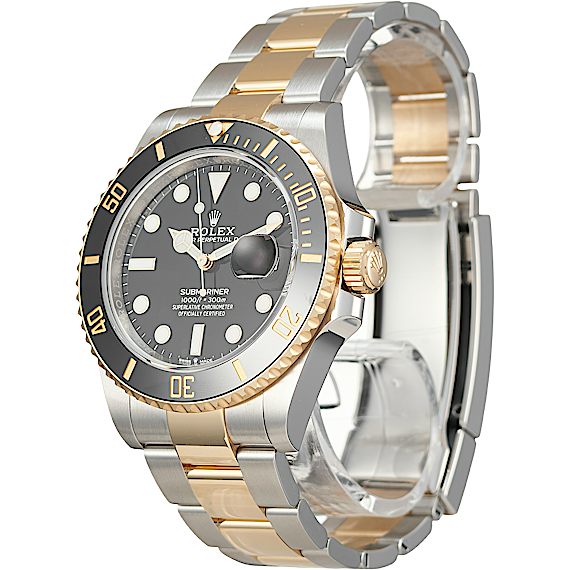 Rolex Submariner Two-Tone Black 41 MM - angled view