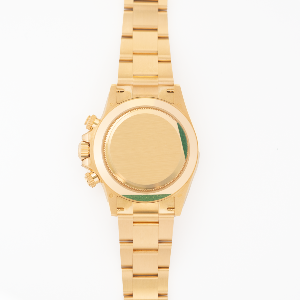 Rolex Daytona Green Dial Yellow Gold 40 MM - rear view