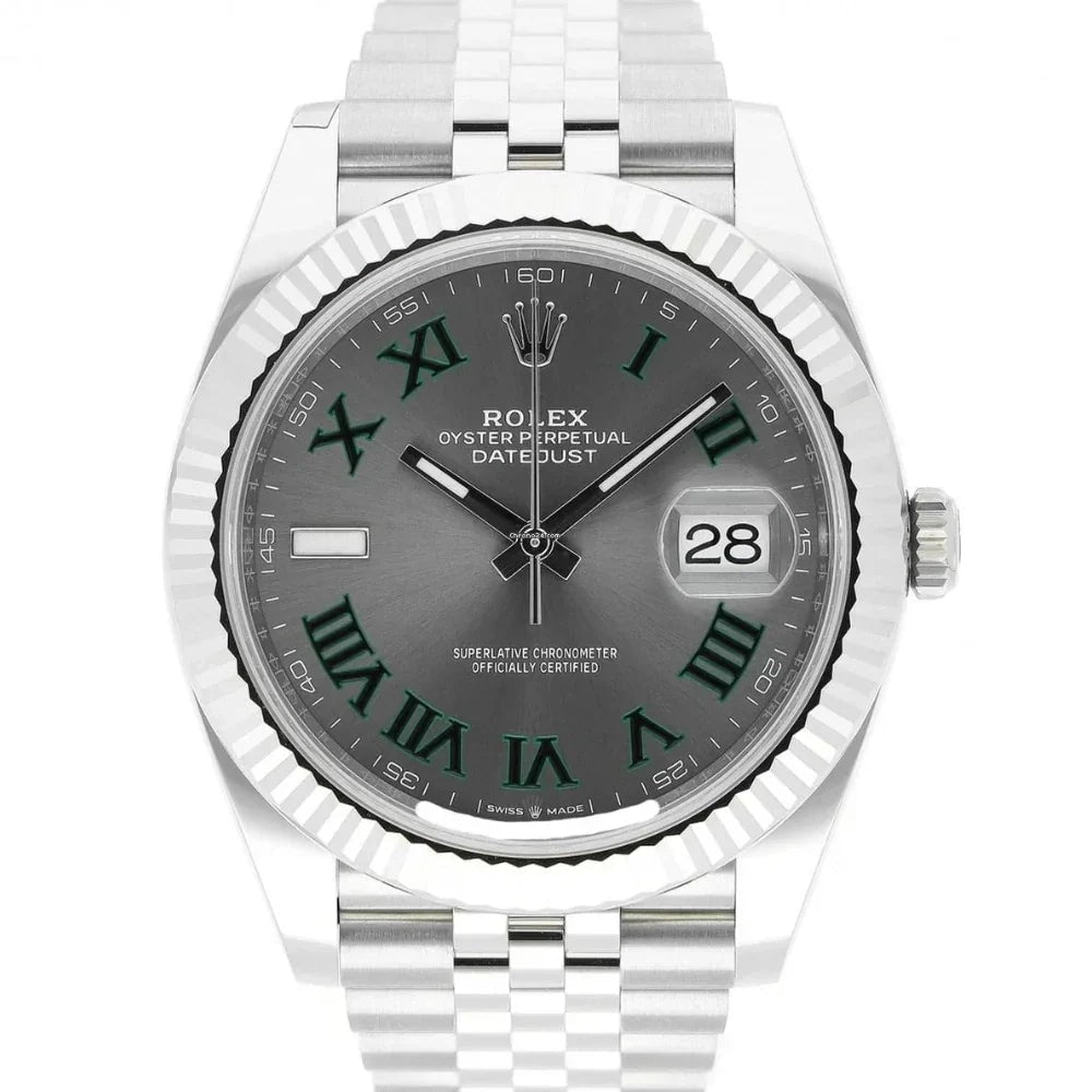 Rolex Datejust Grey Dial Wimbledon 41mm