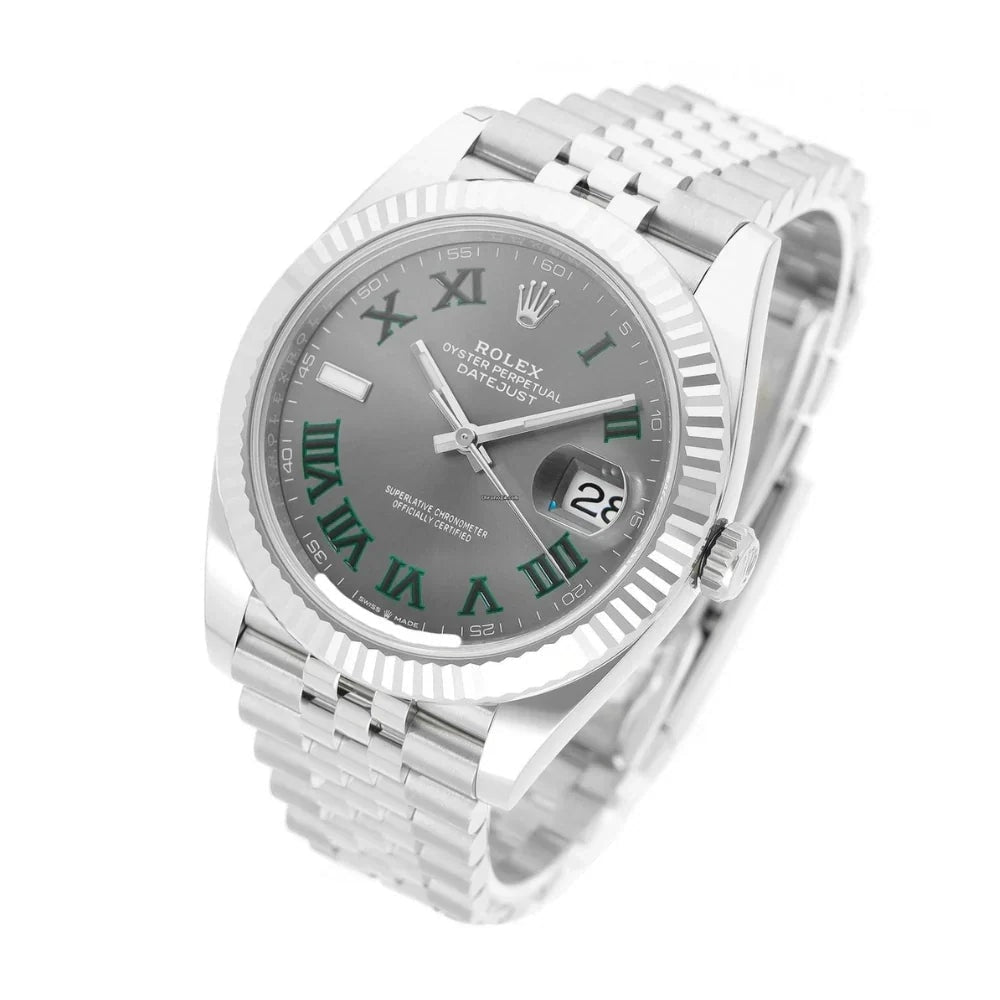 Rolex Datejust Grey Dial Wimbledon 41mm