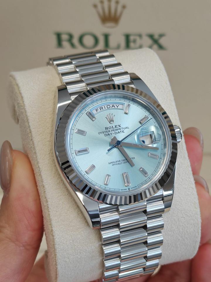 Rolex Day-Date Platinum Ice Blue 40 MM