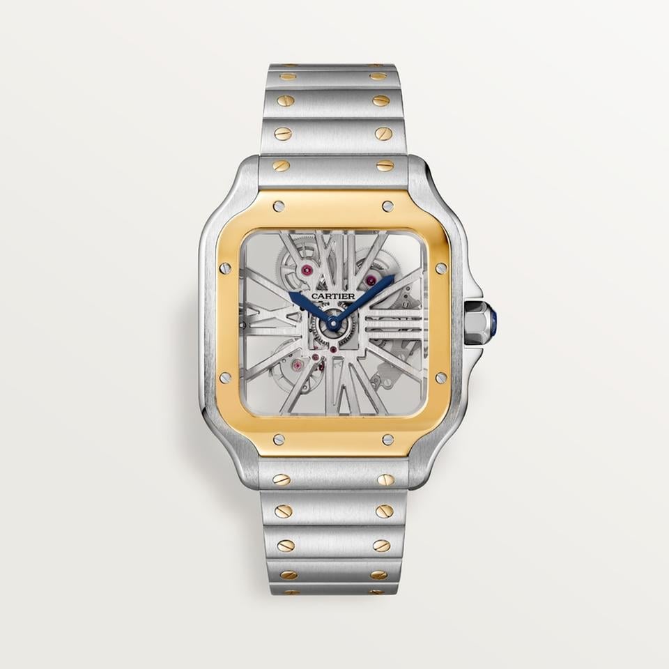 Cartier Santos de Cartier Skeleton WHSA0019 “Gold & Steel” Large Model