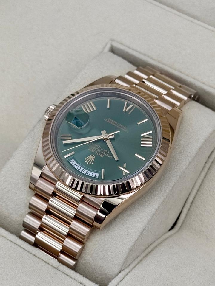 Rolex Day-Date “Olive Green” Everose Gold 40 MM