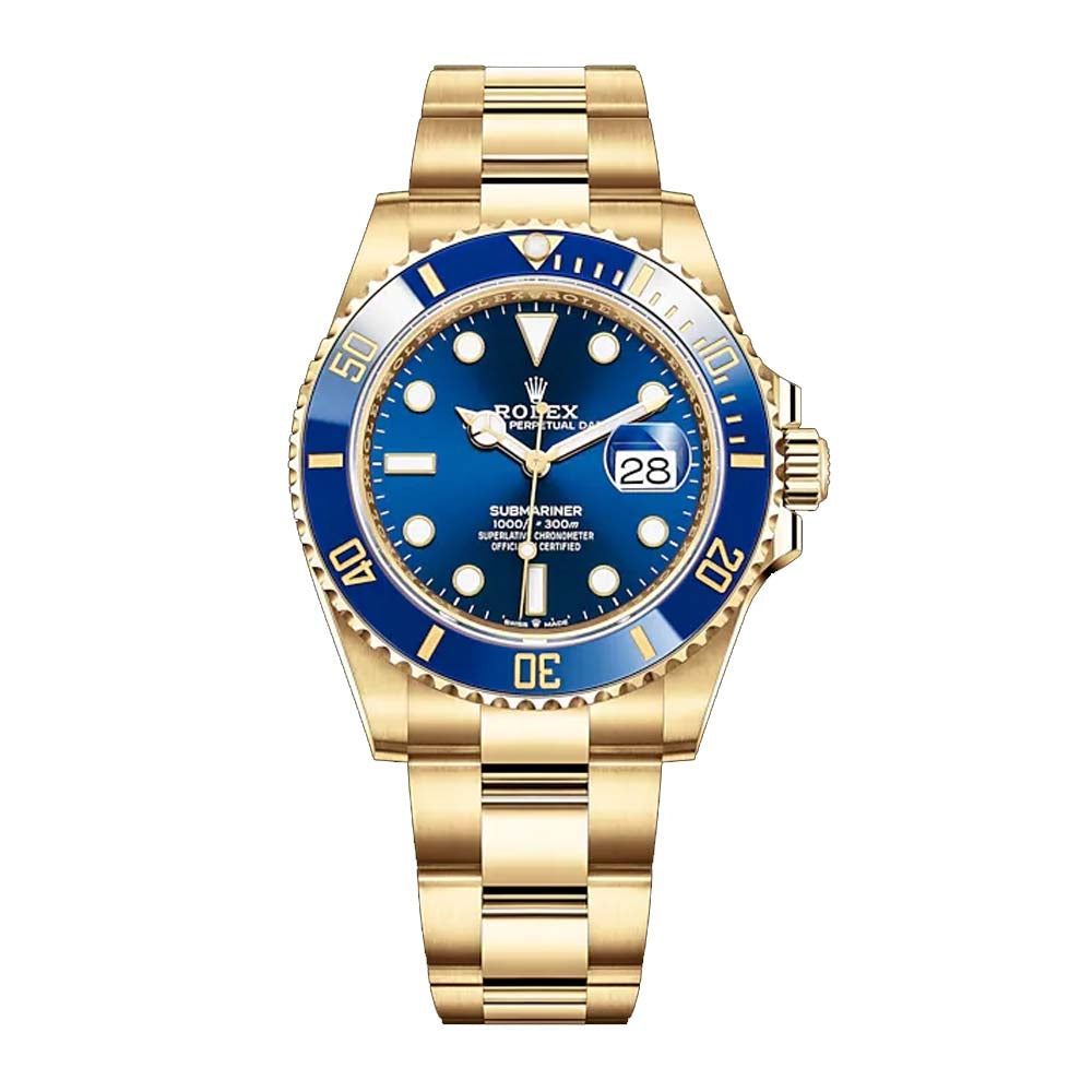 Rolex Submariner Blue Dial Yellow Gold 41 MM