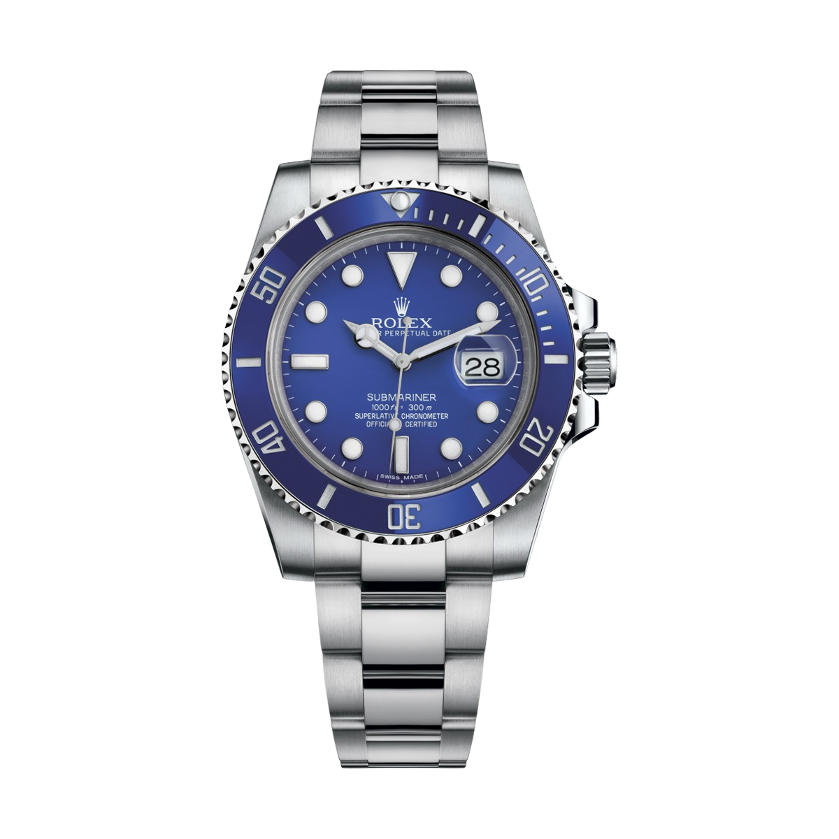 Rolex Submariner Blue Dial White Gold 40 MM