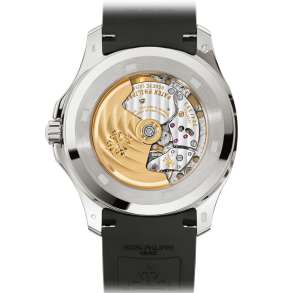 Patek Philippe Aquanaut black dial caseback view